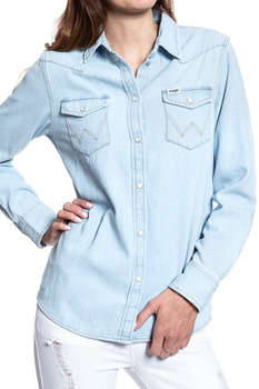 WRANGLER JEANIES SHIRT BLUE RIPPED W5Q1LW96Q 112130288