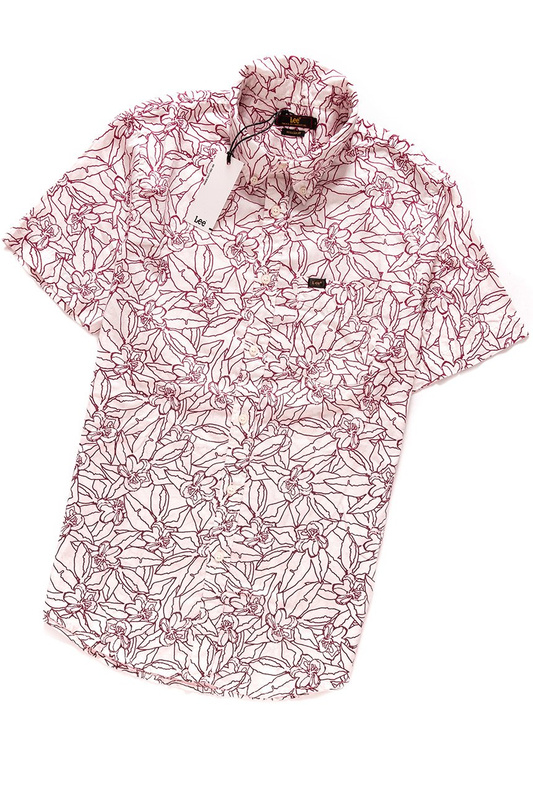 KOSZULA LEE BUTTON DOWN SS FADED RED L886ODLE 112123694