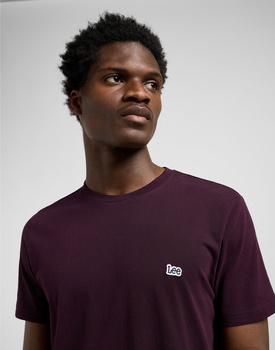 MESKA KOSZULKA  LEE SS PATCH LOGO TEE DEEP WINE 112370738