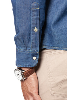 KOSZULA JEANSOWA MĘSKA LEE WESTERN SHIRT DEEP INDIGO L644BIPS 112115464