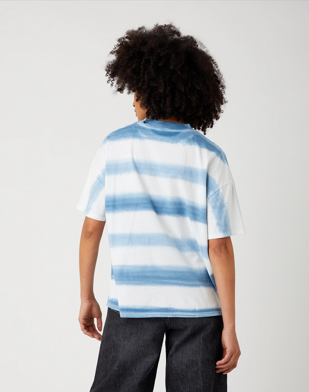 DAMSKI T-SHIRT WRANGLER HIGH NECK GIRLFRIEND LITTLE BOY BLUE W7Q9GHB38 112141612