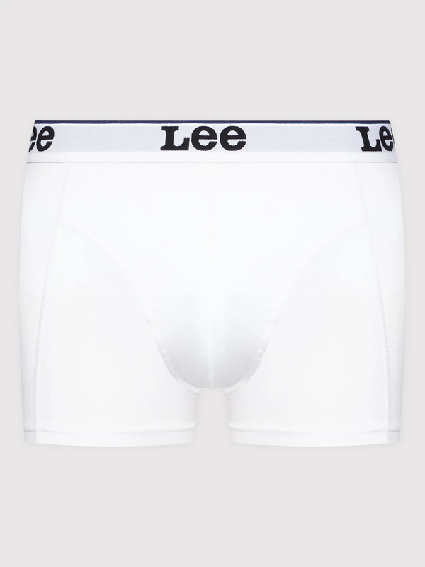 LEE 2-PACK TRUNK MĘSKIE BOKSERKI OBCISŁE LOGO WHITE/BLUE LP03CKWT 112145717