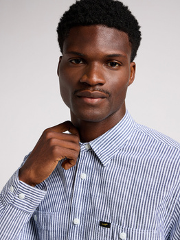 LEE MĘSKA KOSZULA LEE WORKER SHIRT 2.0 INDIGO HICKORY 112349939