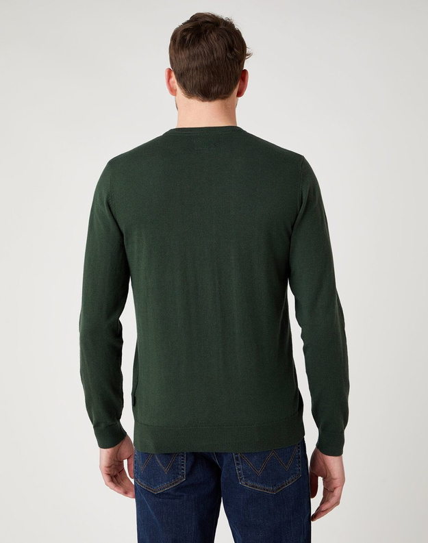 WRANGLER CREW KNIT MĘSKI SWETER KLASYCZNY DEEP FOREST W8A02PG08 112141655