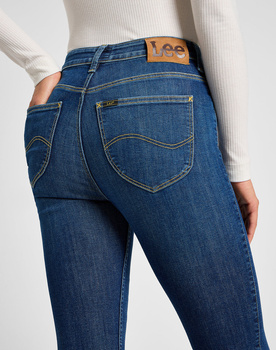 LEE DAMSKIE SPODNIE JEANSOWE SCARLETT HIGH ZIP INDIGO REALNES 112355547 L31B016319