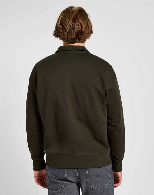 LEE MĘSKA BLUZA HALF ZIP SWS OLIVE NIGHT 112355752 LL99016192