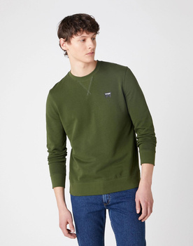MĘSKA BLUZA WRANGLER SIGN OFF CREW RIFLE GREEN W6589HAG3 112130619