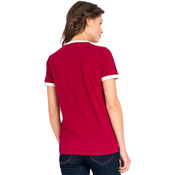 LEE RINGER TEE SS DAMSKI T-SHIRT KOSZULKA Z KRÓTKIM RĘKAWEM LOGO FADED RED L44UFELE 112110017
