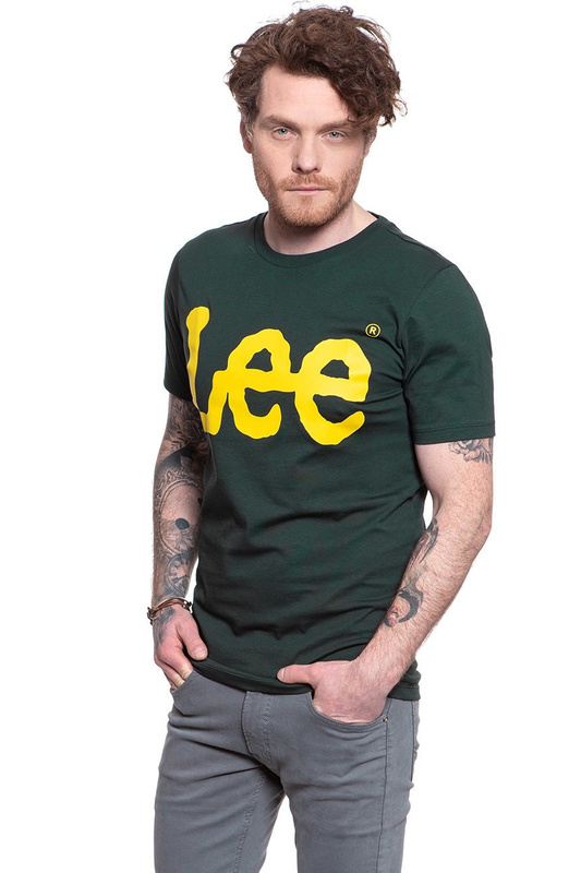 LEE T SHIRT LOGO TEE DK BOTTLE GREEN L62AAIBB 112114440
