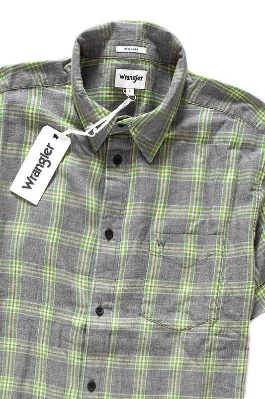 KOSZULA MĘSKA KRÓTKI RĘKAW WRANGLER SS 1PKT JADE GREEN W58606EVV 112129494