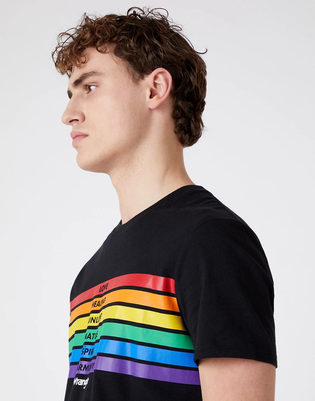 MĘSKI T-SHIRT WRANGLER PRIDE TEE BLACK W770D3100 112131107