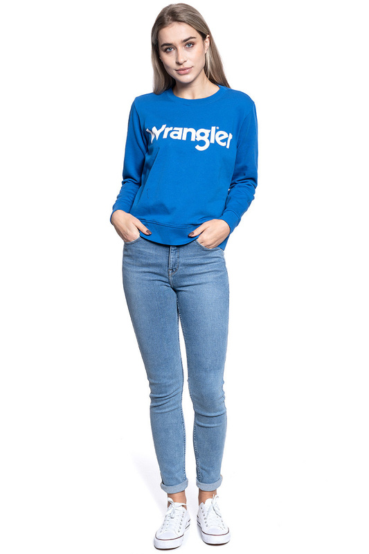 BLUZA DAMSKA WRANGLER CREW SWEAT BLUE W6Z1HYX05 112130857