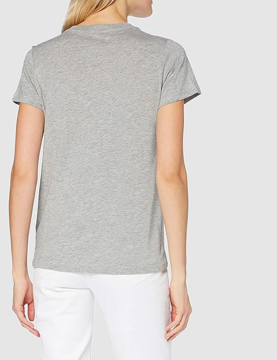 LEE STRIPE LOGO TEE DAMSKA KOSZULKA Z KRÓTKIM RĘKAWEM T-SHIRT LOGO GREY MELE L42MEH37 112109396