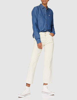 LEE REGULAR SHIRT DAMSKA KOSZULA MATERIAŁOWA Z DŁUGIM RĘKAWEM FROST BLUE L46AGZMJ 112110723