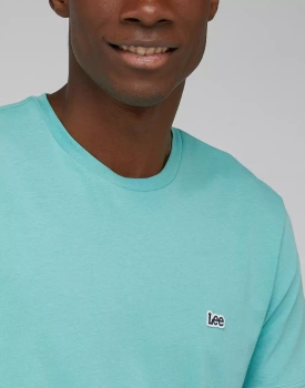 LEE SS PATCH LOGO TEE MĘSKI T-SHIRT KOSZULKA DUSTY JADE L60UFQ41 112330613