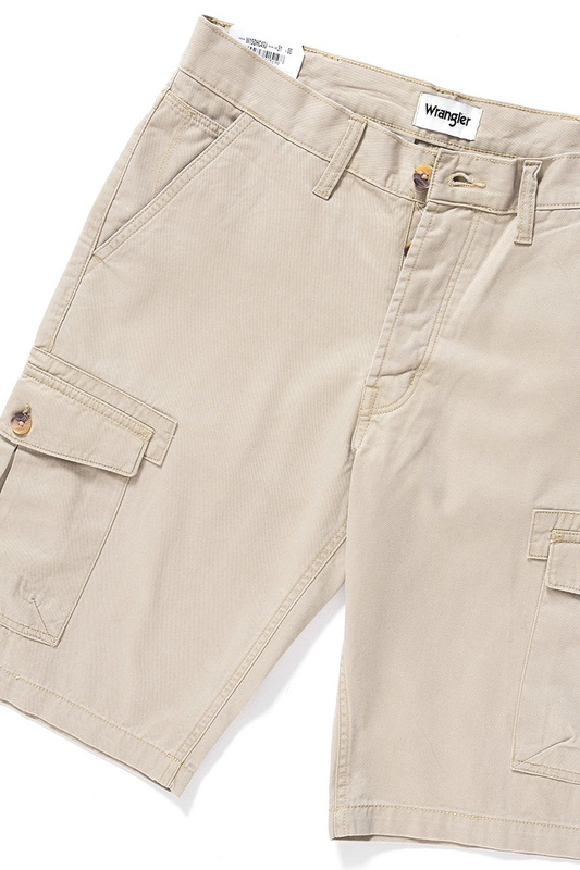 KRÓTKIE SPODENKI WRANGLER CARGO SHORT CAMEL WASHED W15DHC49J 112126785