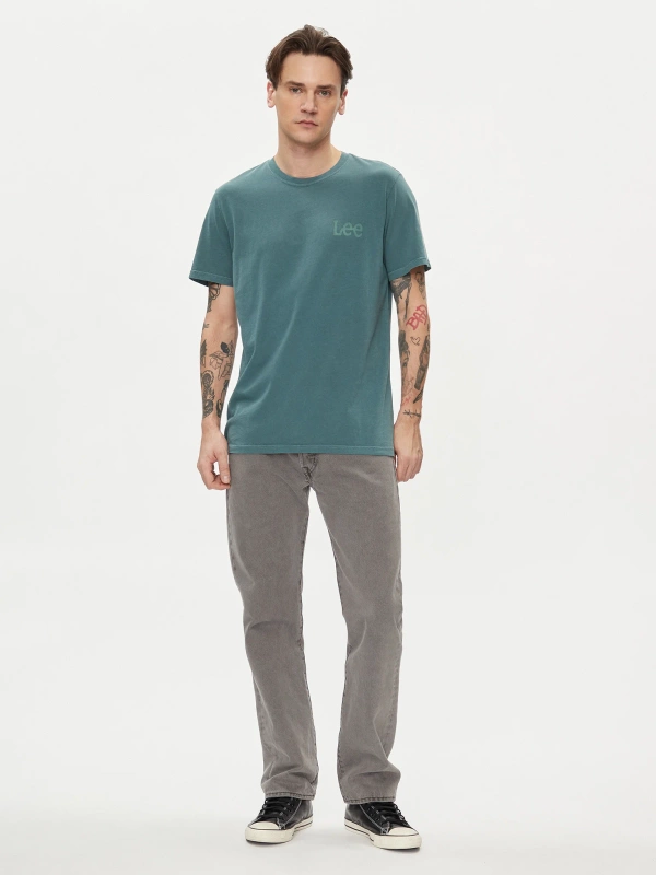 LEE TEE MEDIUM WOBBLY MĘSKA KOSZULKA T-SHIRT EVERGREEN 112349081 LL04017019