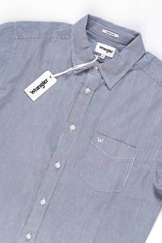 KOSZULA MĘSKA KRÓTKI RĘKAW WRANGLER SS 1 PKT SHIRT PEACOAT BLUE W58604M49 112129484