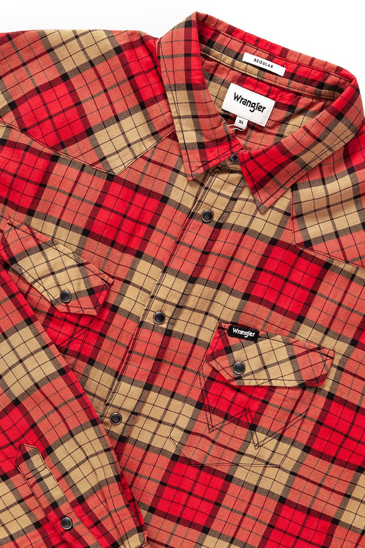 KOSZULA WRANGLER LS WESTERN SHIRT SALSA RED W5969SZWN 112129819
