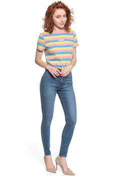 WRANGLER T SHIRT DAMSKI REGULAR RIB TEE PEACHES PINK W7N9FWP03 112131994