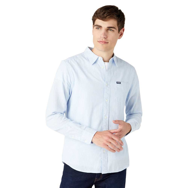 WRANGLER LS 1 PKT SHIRT MĘSKA KOSZULA MATERIAŁOWA NAVY W5A18B114 112146092