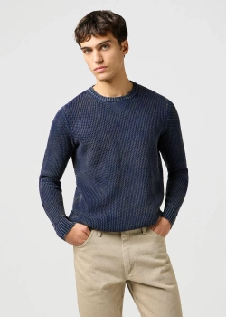 WRANGLER MĘSKA SWETER WRANGLER CREWNECK SWEATER NAVY 112364288