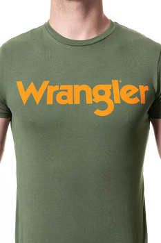 KOSZULKA WRANGLER SS LOGO TEE OLIVINE W7A86D3FR 112131296