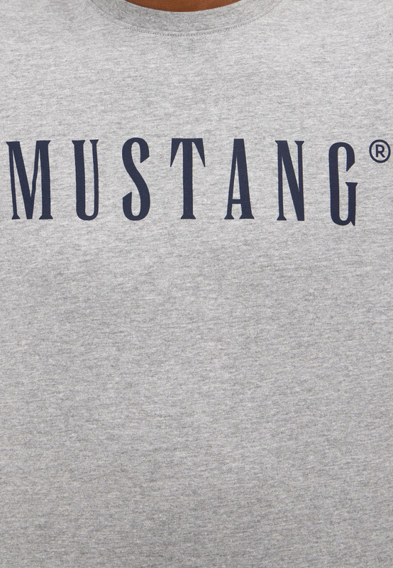 Męski T-Shirt Koszulka MUSTANG Style Austin Mid Grey Melange 1014695 4140 