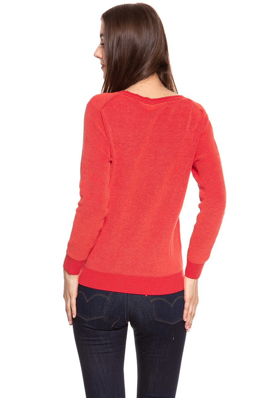 DAMSKI SWETER WRANGLER TWO TONE KNIT GLOW ORANGE W81081P48 112132226