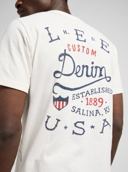 MESKA KOSZULKA LEE ESSENTIAL GRAPHIC TEE ECRU 112370518