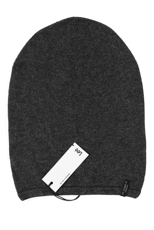 LEE OVERSIZED BEANIE DARK GREY MELE LW104806