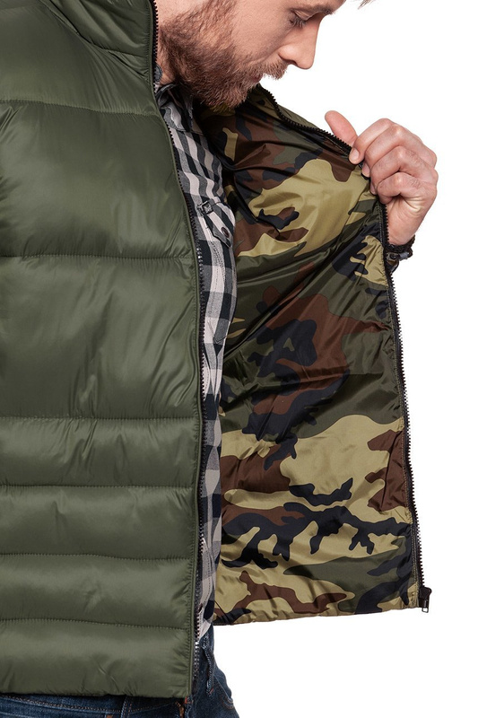 WRANGLER PUFFER VEST DUSTY OLIVE W4723X445S 112129009