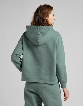 LEE LOOSE HOODIE DAMSKA BLUZA Z KAPTUREM STEEL GREEN L53BTXTY 112144099