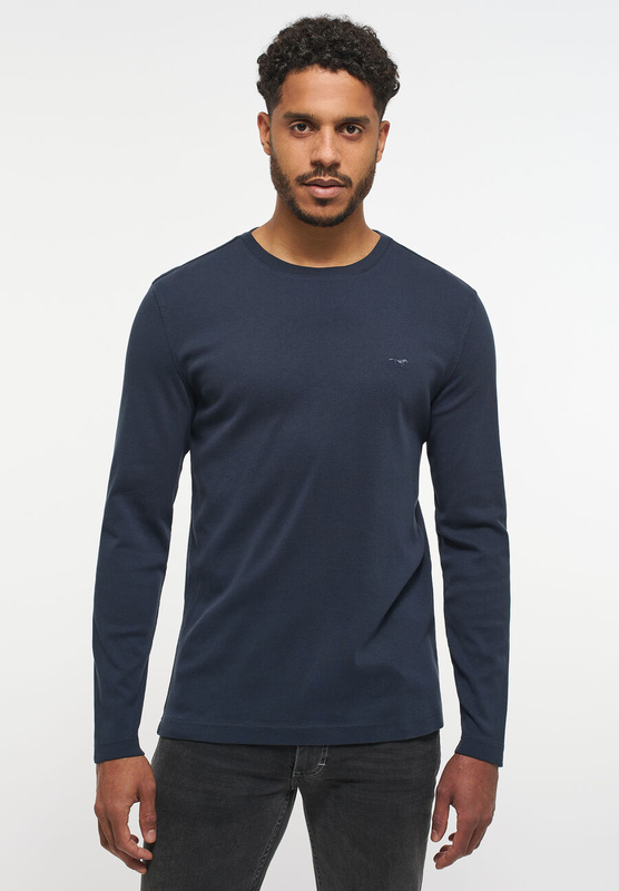 MUSTANG Style Anton B Basic MĘSKA KOSZULKA Z DŁUGIM RĘKAWEM Outer Space 1013533 5330