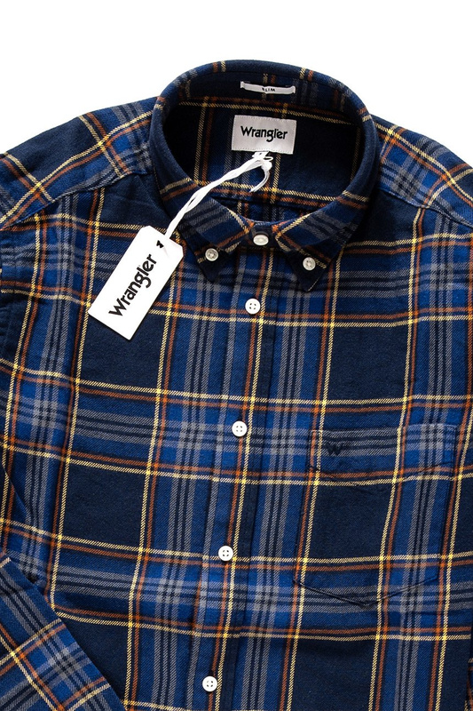 KOSZULA WRANGLER LS 1PKT BUTTON DOWN NAVY W5883OK35 112129640