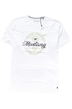 MUSTANG T SHIRT Logo Crack Tee general White 1007613 2045