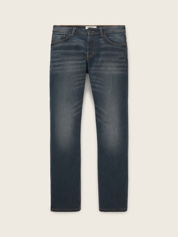 Męskie Spodnie Jeansowe Tom Tailor Marvin Mid Stone Wash Proste 1007858 10281