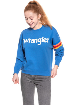 BLUZA WRANGLER DAMSKA LOGO SWEAT DEEP WATER W6072HQDF 112130428