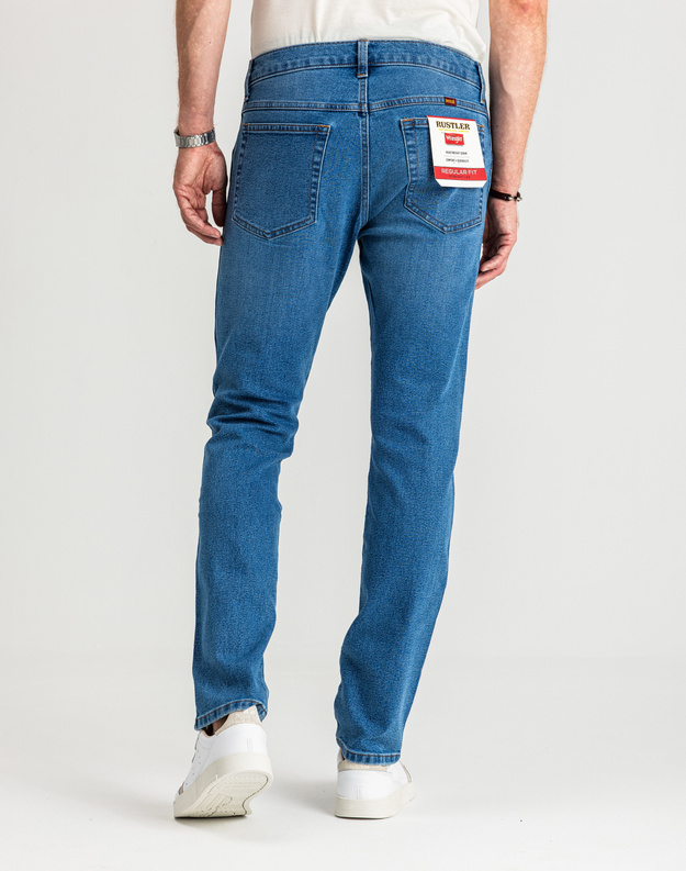MESKIE SPODNIE WRANGLER RUSTLER REGULAR ABYSS BLUE 112356516 W100018376