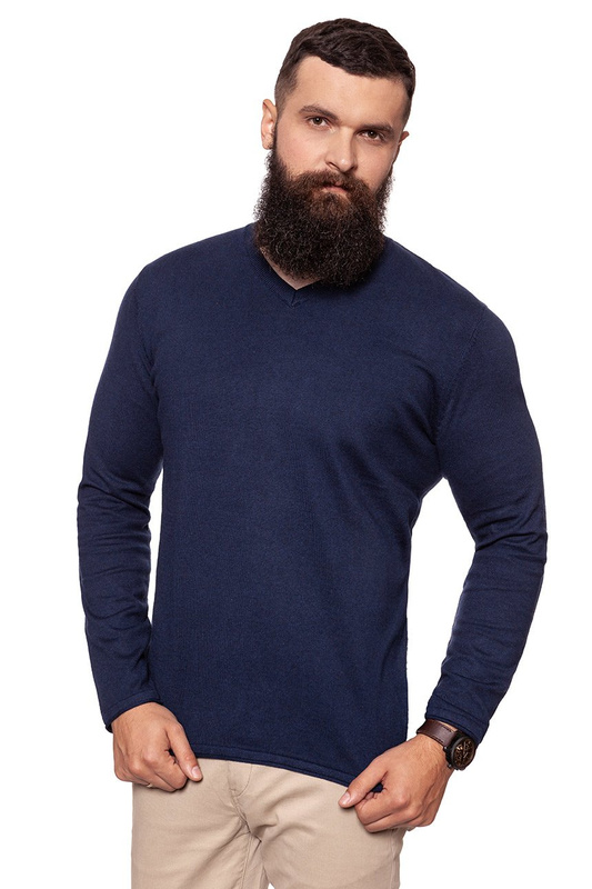 LEE V NECK KNIT MEDIEVAL BLUE L84OAH13