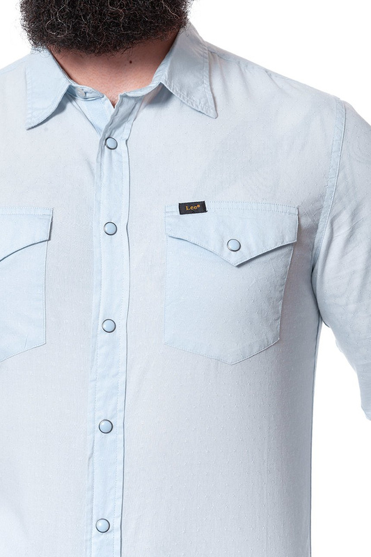 LEE WESTERN SHIRT HALOGEN BLUE L644IBSA