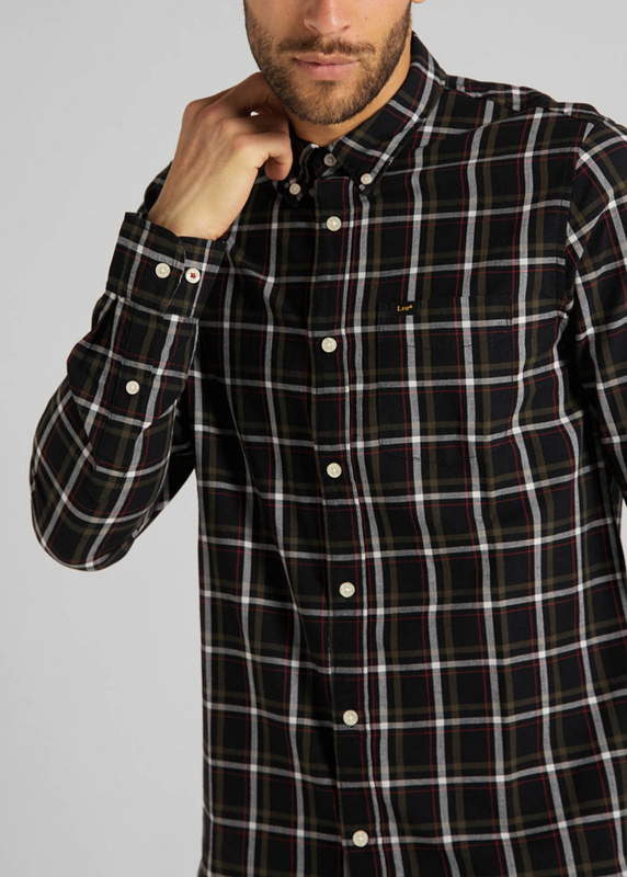 LEE BUTTON DOWN BLACK L880RN01 112123422