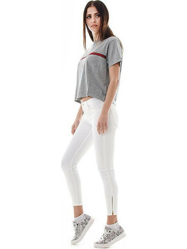 LEE SCARLETT CROPPED DAMSKIE SPODNIE JEANSOWE OFF WHITE L30CKWEW 112106354