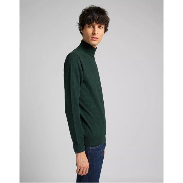 LEE HIGH NECK KNIT MĘSKI SWETER GOLF PINE L83CKFOS 112122317