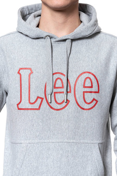 BLUZA LEE SEASONAL LOGO HOODY GREY MELE L81YSOMP 112121963