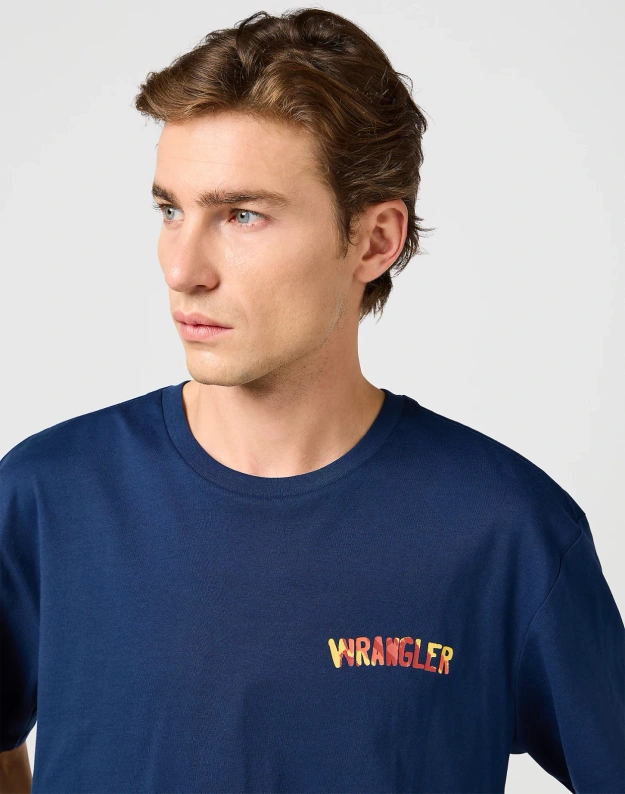 MESKA KOSZULKA WRANGLER BIG GRAPHIC TEE NAVY 112362808