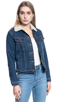 DAMSKA KURTKA JEANSOWA LEE SHERPA RIDER DARK SIDNEY L54VSGQK 112112999