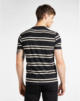 LEE BASIC STRIPE TEE MĘSKI T-SHIRT KOSZULKA W PASKI BLACK L61LEE01 112113931