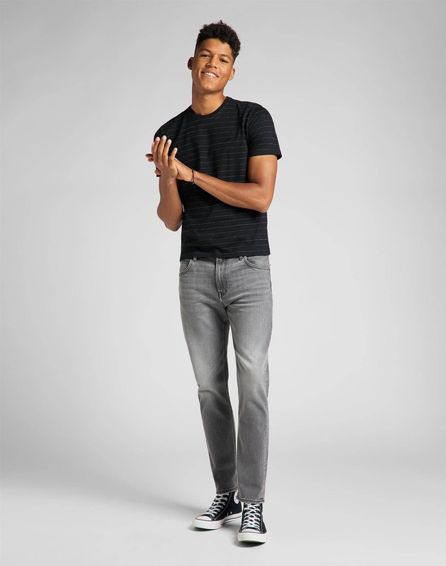 LEE SS REFINED TEE MĘSKI T-SHIRT KOSZULKA PASKI BLACK L60QLE01 112113479