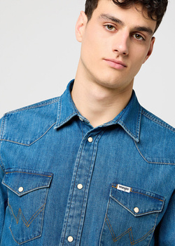 MESKA KOSZULA WRANGLER WESTERN SHIRT OLIVE BREEZE 112371572